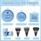 350pcs Class of 2026 Graduation Plates and Napkins Set, Disposable Paper Plate Set Polka Dots Plates Napkins Cups Knife Fork Spoon for Graduation Party Decorations and Supplies,Serve 50(Light Blue)